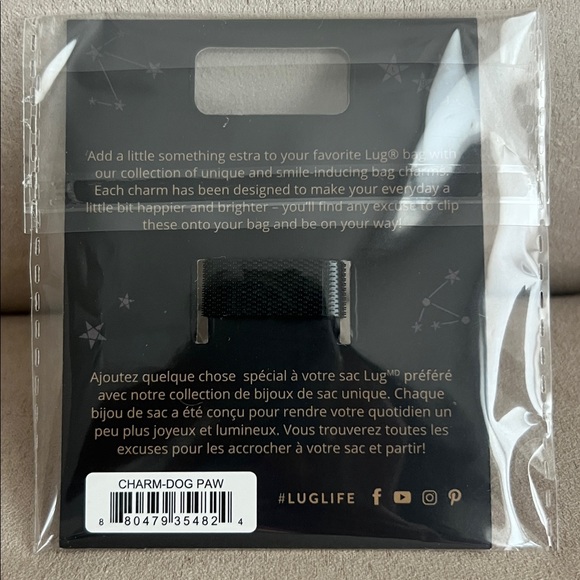 New Lug Novelty Bag Charm:  Dog Paw 🐾 - Picture 3 of 7